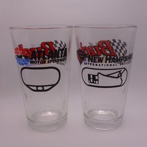 New Hampshire International Speedway & Atlanta Motor Speedway Bud NASCAR Glasses